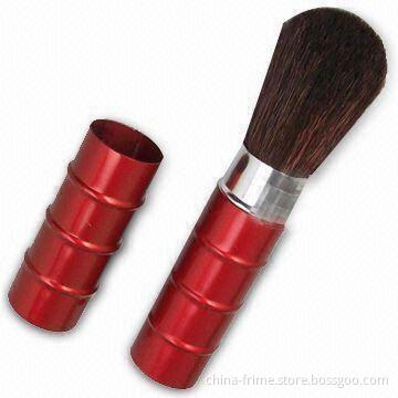 Retractable Makeup Brush with Metal Handle